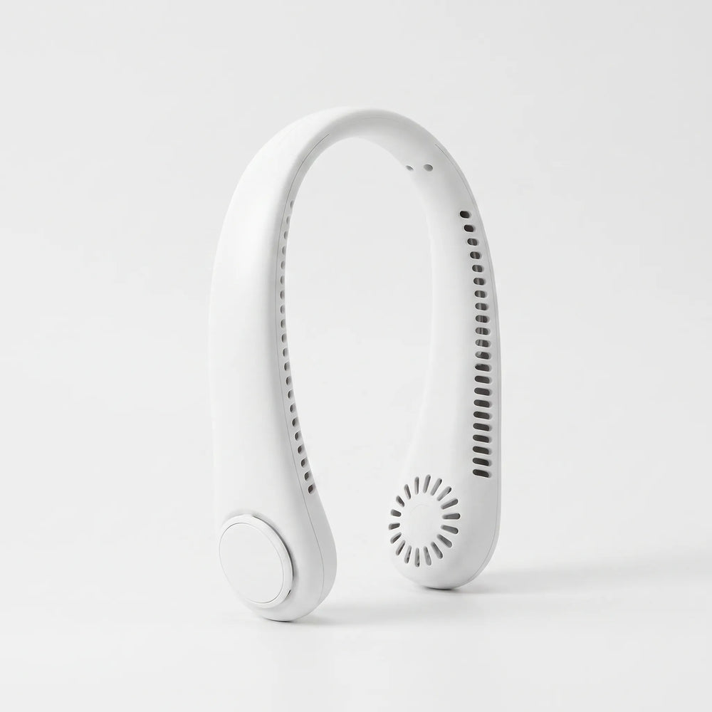 Moderner tragbarer Nackenventilator, unisex, für sofortige Kühlung. Perfekt für Outdoor-Aktivitäten im heißen Sommer.