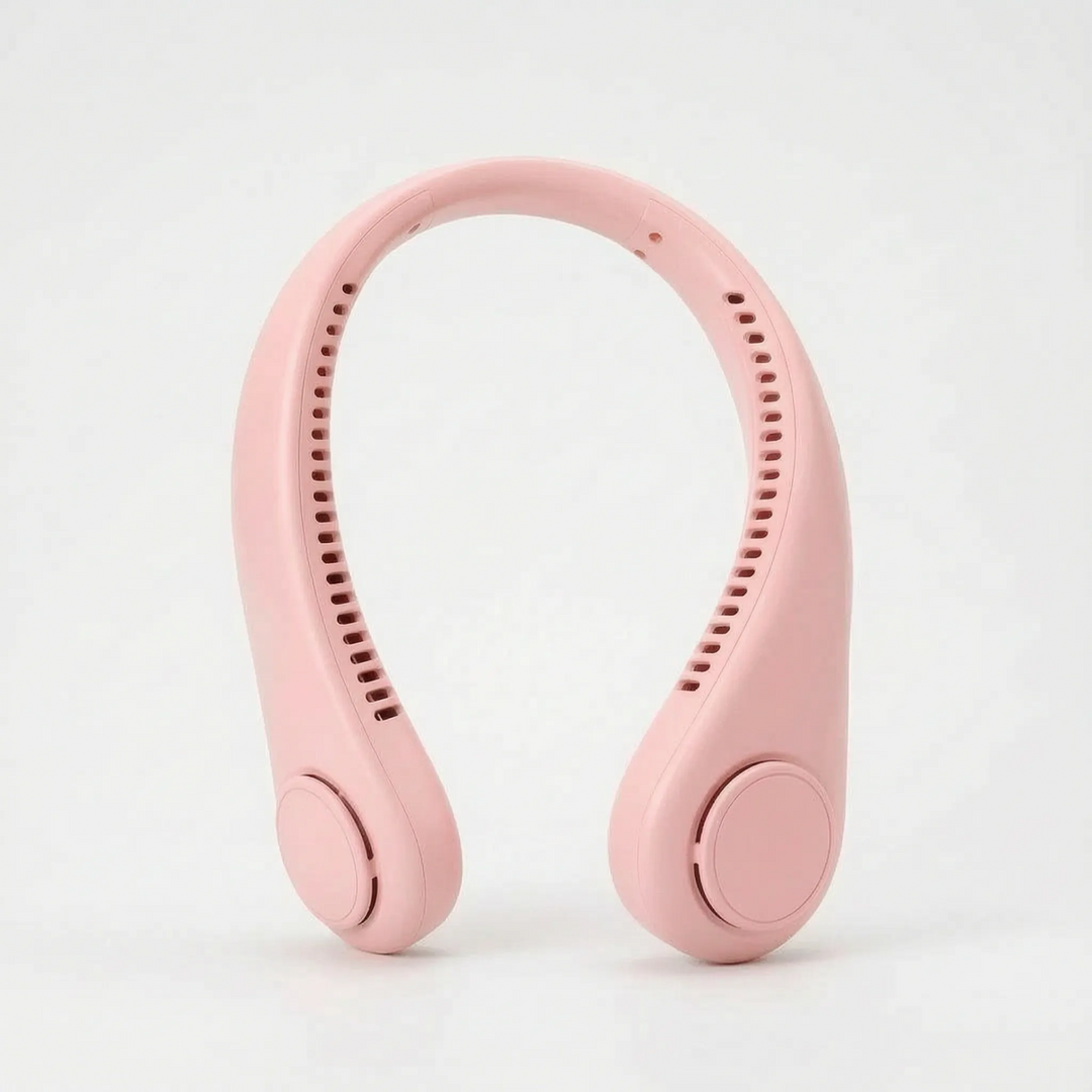 Leistungsstarker Nackenventilator für maximale Erfrischung im Sommer. USB-aufladbar, handfrei, für Outdoor & Zuhause.
