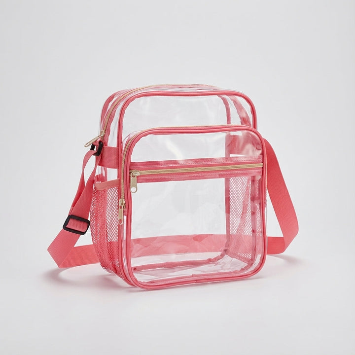 Transparente PVC Crossbody-Tasche "ClearStride" für Unisex. Ideal für Konzerte, Festivals & sichere Veranstaltungen.