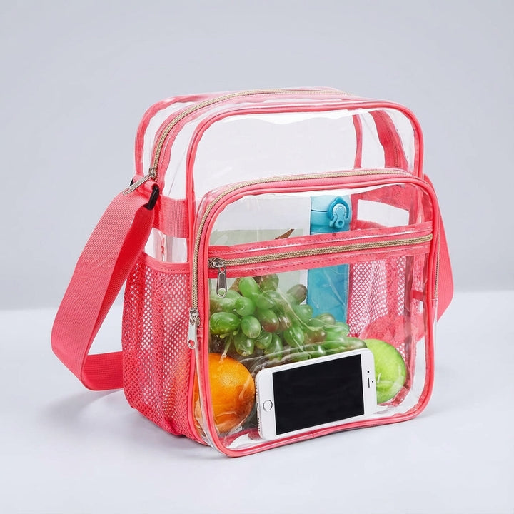 Modische transparente Crossbody-Tasche "ClearStride" als vielseitige Eventtasche. Unisex, ideal für Festival.