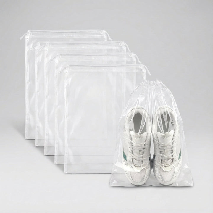 Robuster Aufbewahrungsbeutel für Schuhe mit Kordelzug. Bietet Staub- & Spritzwasserschutz.