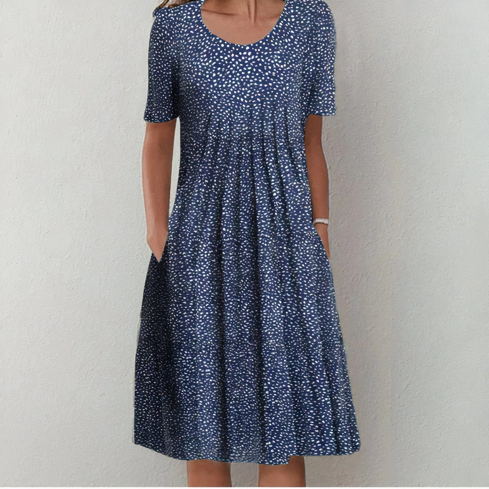 Lara Damen Midikleid, gemustert, ideal als festliches Kleid für Hochzeitsgäste und elegante Anlässe.