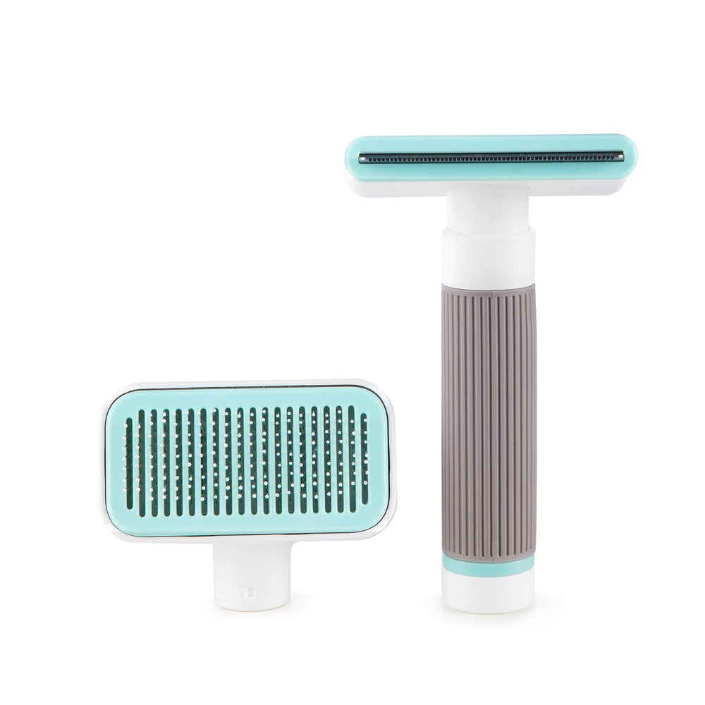 UV-Haustierbürste für hygienische Fellpflege. Entfernt Tierhaare und reinigt die Bürste mit UV-Licht für Hygiene.