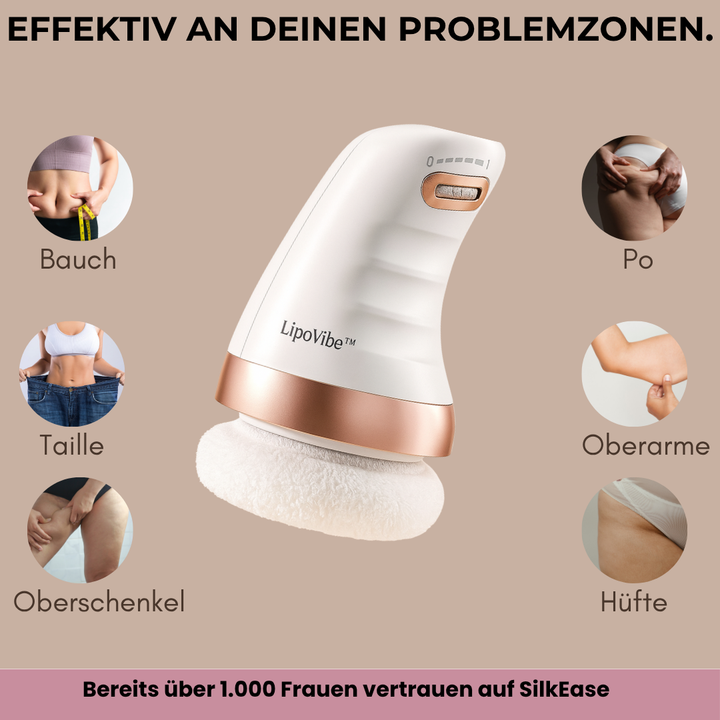 Ergonomisches Gerät für Damen zur effektiven Hautstraffung und Anti-Cellulite-Pflege zu Hause.