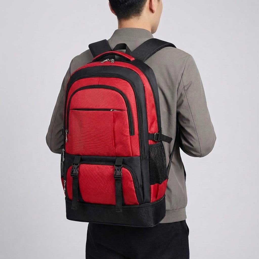 Großzügiger erweiterbarer Rucksack, hohes Fassungsvermögen für Reise und Outdoor, perfekt als vielseitiger Wanderrucksack.