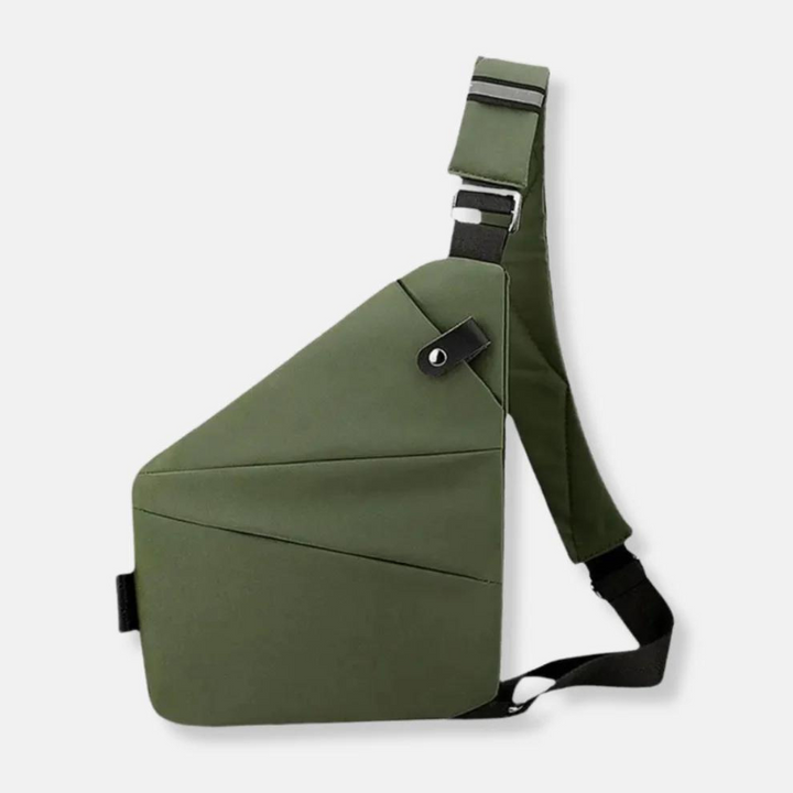Diebstahlsichere Herren-Schultertasche, modern designt für den stilbewussten Mann.