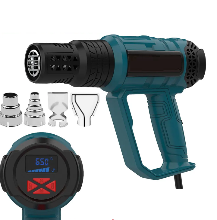 Robustes Industrie Heißluftgebläse 2000W ProTherm, ideal für professionelle Reparaturen und Trocknungsarbeiten.