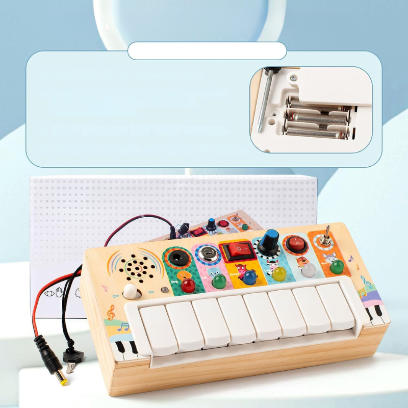 Farbenfrohes Lernspielset für Babys 6M+, zur Förderung von Feinmotorik, Sinnen und kognitiver Entwicklung.