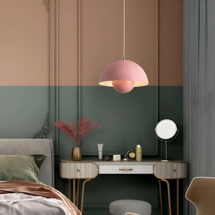 LED-Pendelleuchte, blumenform, skandinavisches Design, Beleuchtung mit modernem Flair.