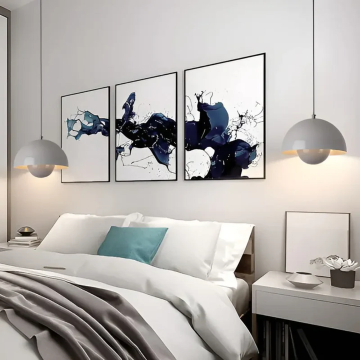 Stilvolle skandinavische LED-Lampe, blumenförmig, perfekt für eine moderne Wohnraum-Beleuchtung.