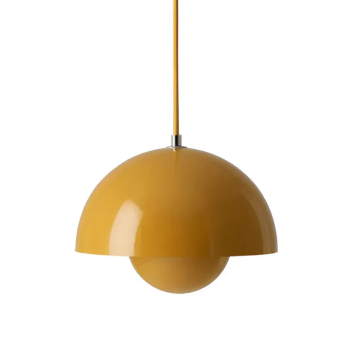 Blumenförmige LED-Pendelleuchte, skandinavisch, modern, gemütliches Licht im Schlafzimmer.