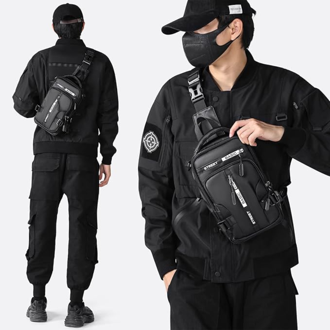 Strapazierfähiger kompakter Unisex Sling-Rucksack, vielseitige Schultertasche für Outdoor & City-Trips.