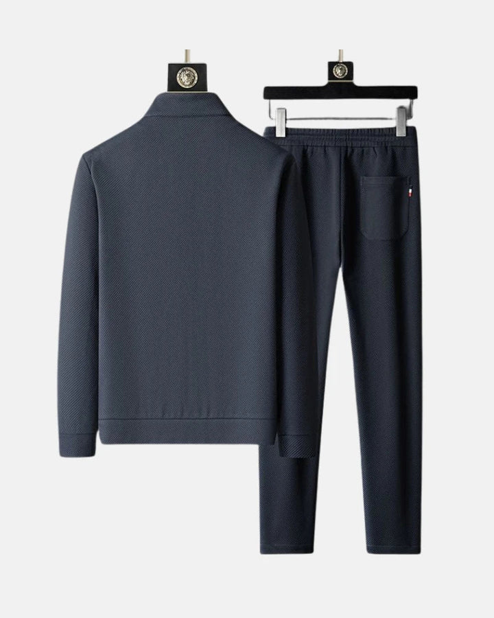 Herren Sportanzug Set: Premium Trainingsjacke & Jogginghose, sportlich-elegant, ideal für Athleisure-Mode.
