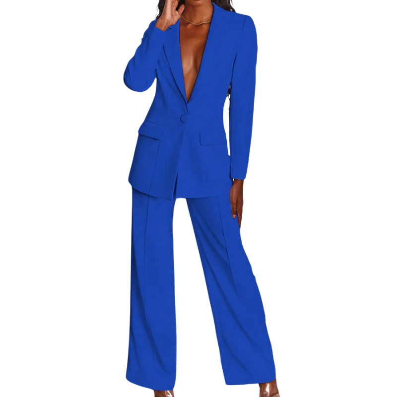 Anspruchsvolles Damen Blazer- und Hosenset für Business-Mode und besondere Events.