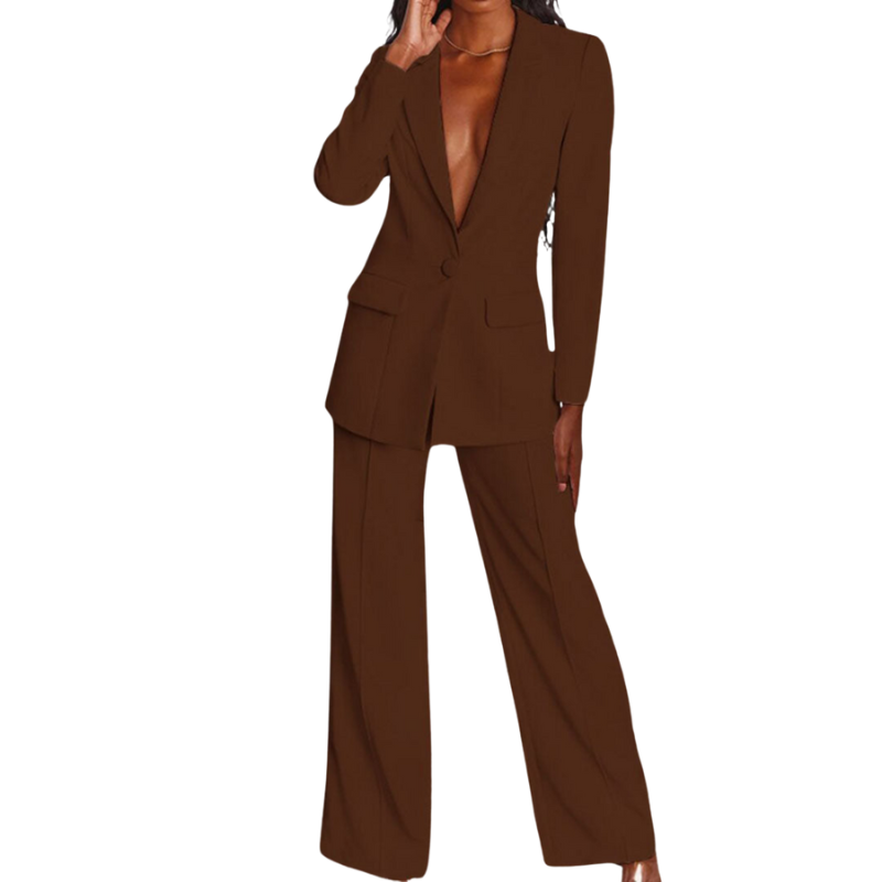 Business-tauglicher Damen Blazer und Hose, ein stilvolles Set für jede Frau.