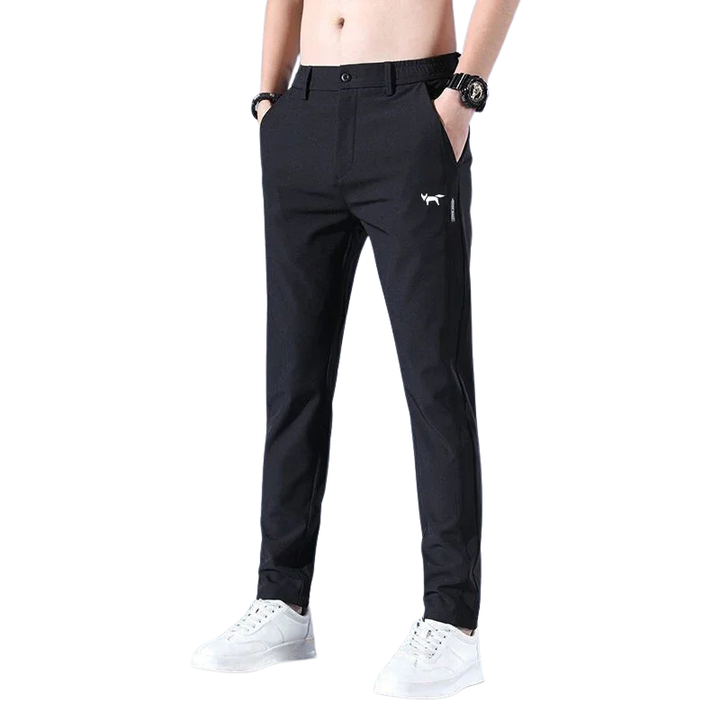 Aktive Herren Golfhose in Grau, aus Stretchmaterial für optimale Bewegungsfreiheit bei Sport, Freizeit & Golf.