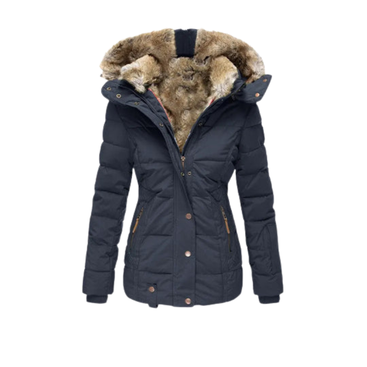 Hochwertige Damen Winterjacke, bietet Schutz vor Kälte, wasserdicht, winddicht & gefüttert. (103)