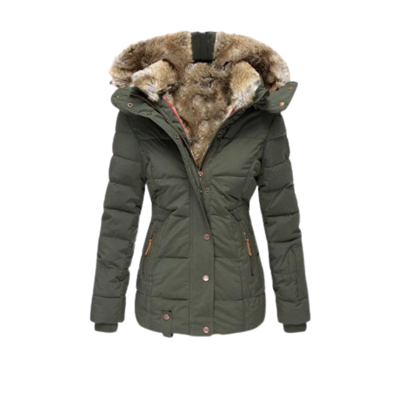 Dunkle Damen Winterjacke, wasserdicht, winddicht & warm gefüttert, ideal für den Alltag. (102)