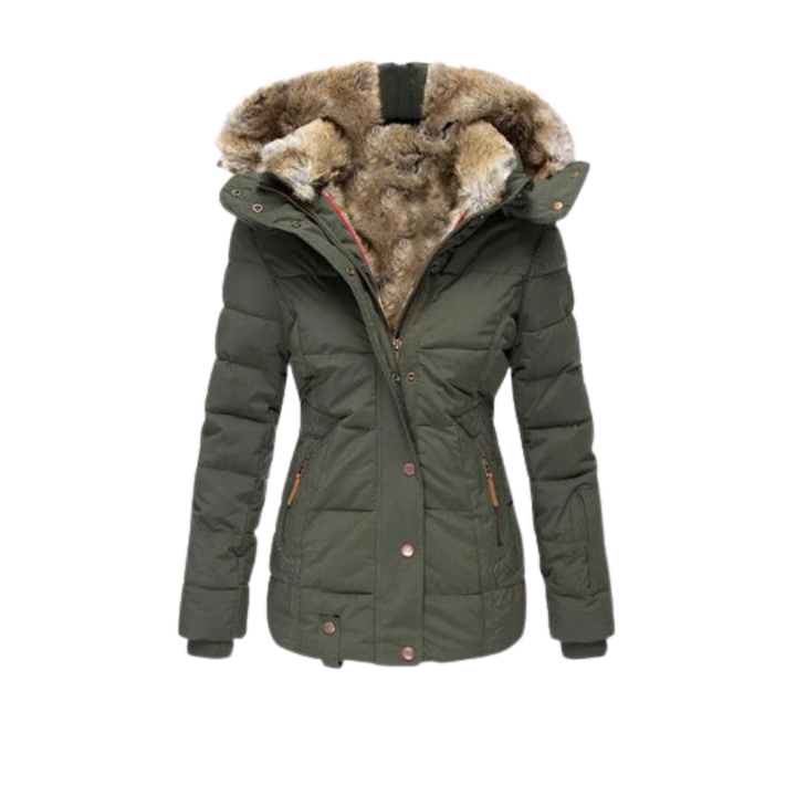 Dunkle Damen Winterjacke, wasserdicht, winddicht & warm gefüttert, ideal für den Alltag. (102)