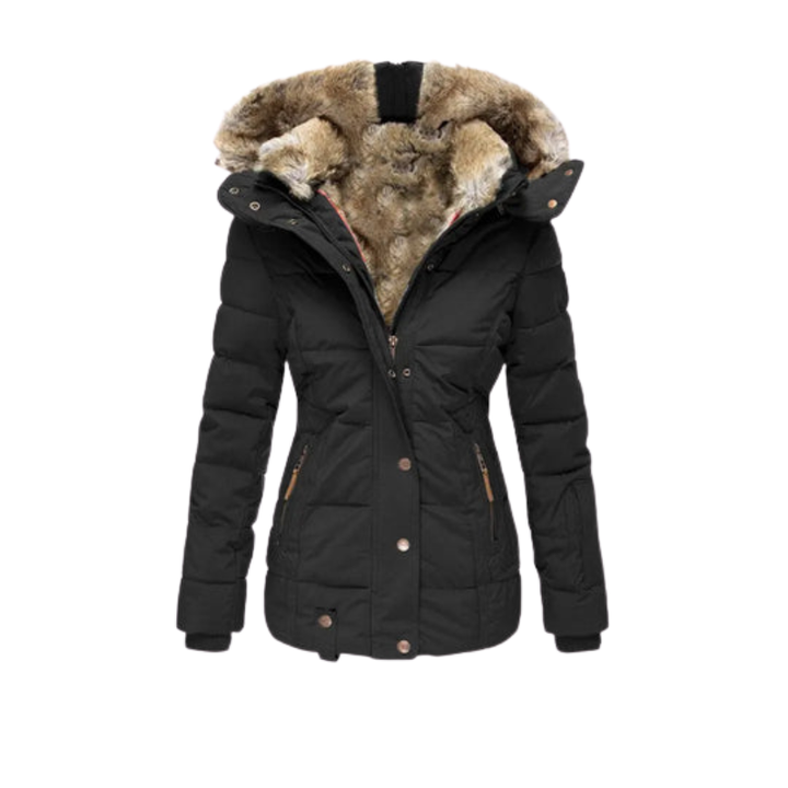Funktionale Damen Winterjacke mit wasserdichter Beschichtung & warmer Isolierung, Kapuze. (100)