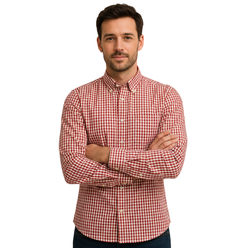 Herren Hemd mit Karomuster, Langarm, Regular Fit, ein Muss für jede Herrengarderobe.