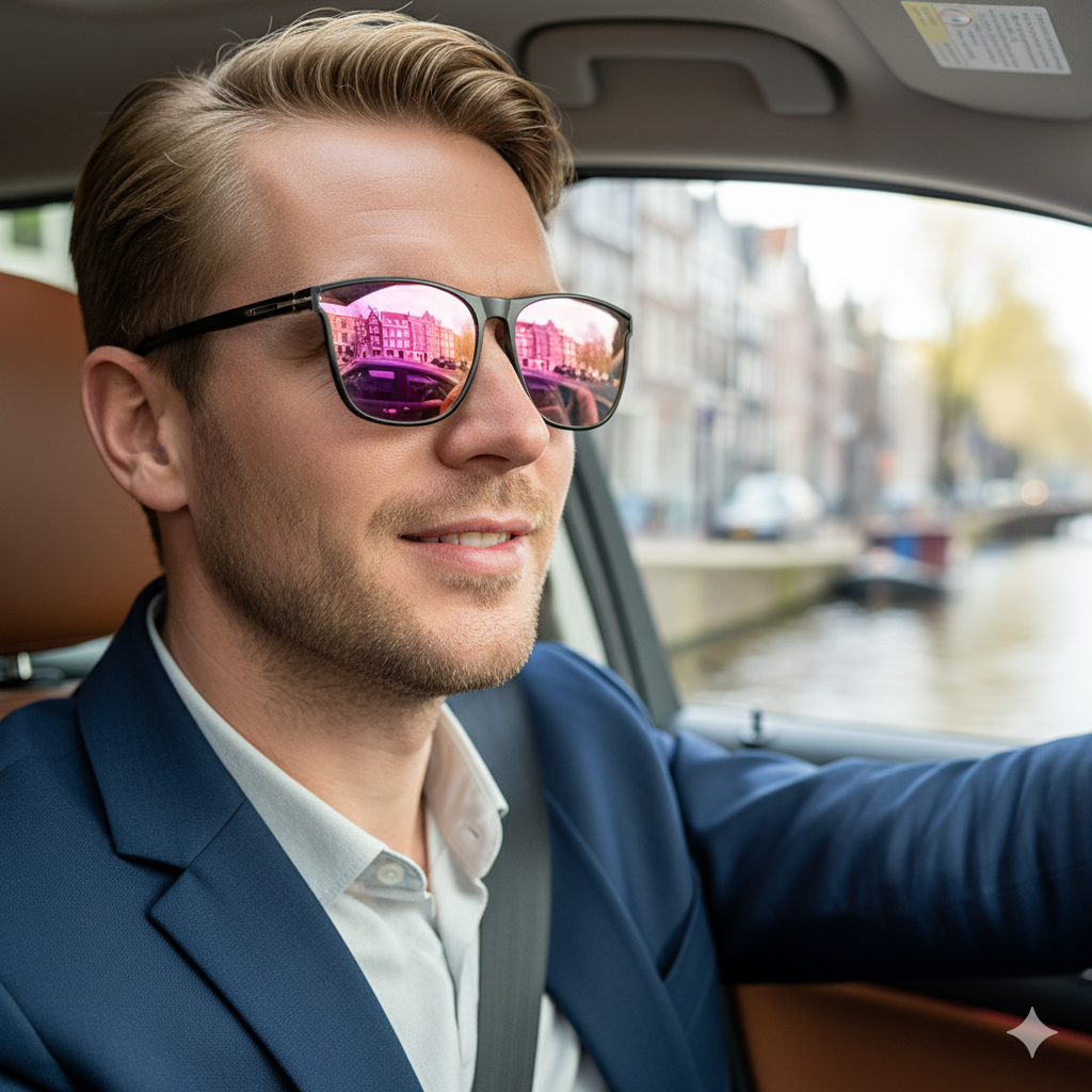 Aufklappbare polarisierte Clip-on Sonnenbrille mit UV400 Schutz, ideal für Outdoor & Autofahren.