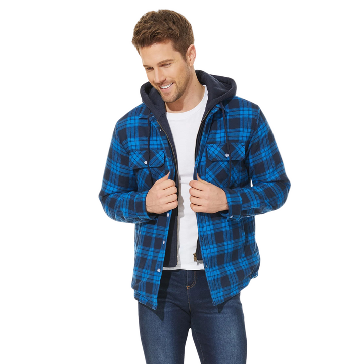 Herren Wasserabweisende Herbstjacke mit Kapuze, ideal für Outdoor-Aktivitäten & Freizeit.