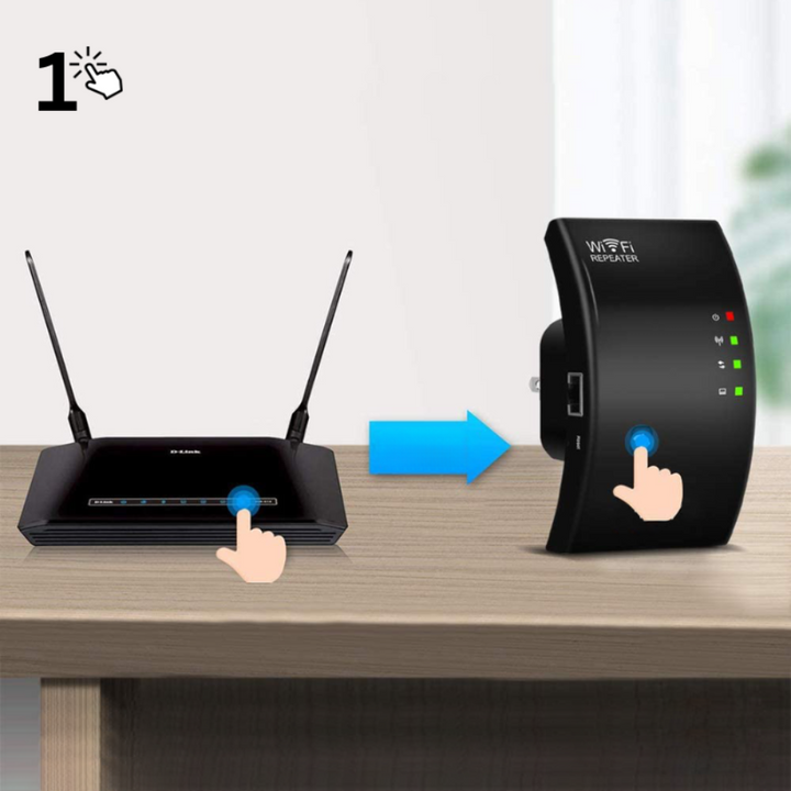 Einfache Einrichtung des NetBlaze WLAN-Verstärkers für eine starke, zuverlässige WiFi-Verbindung in jedem Zimmer.