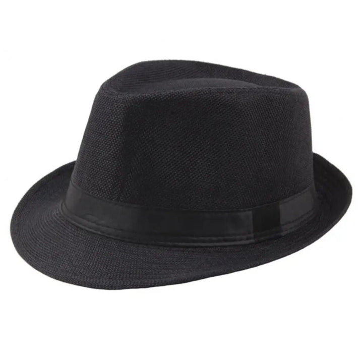 Unisex Fedora Hut, eleganter Jazzhut, vielseitiges Modeaccessoire für Herren und Damen im Herbst.