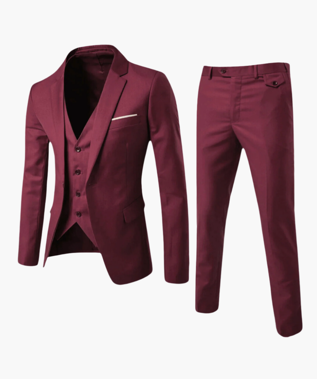 Bräutigam im eleganten Herren Dreiteiler Anzug. Perfekte Wahl für Hochzeiten & festliche Anlässe.