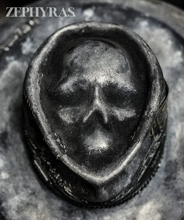 Lässige Unisex Totenkopf-Mütze, handgemacht. Ideales Geschenk und warmes Accessoire für kalte Tage.