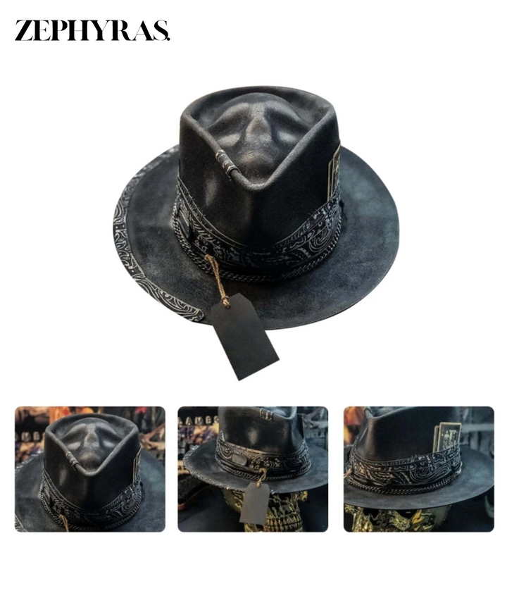 Modische Totenkopf-Mütze, unisex, handgestrickt. Ein trendiges Mode-Statement und cooles Herbst-Accessoire.