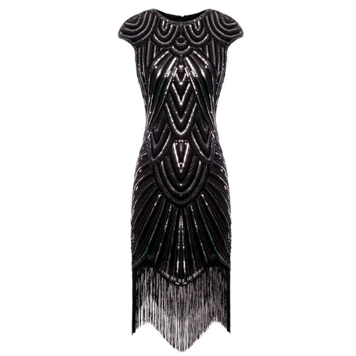 Glamouröses Gatsby Abendkleid mit Pailletten. Elegantes Damenkleid für festliche Events und Partys.