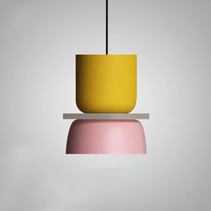 Moderne bunte Macaron LED Pendelleuchte, stilvolle Deckenlampe mit energiesparendem LED.
