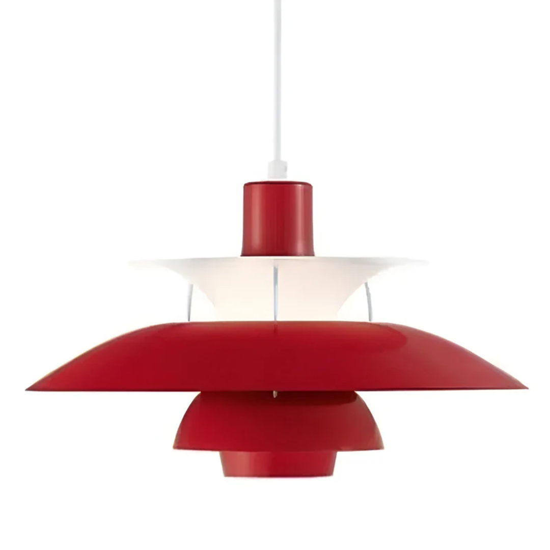 Moderne bunte LED Hängelampe, designstark, für eine helle und fröhliche Küche.