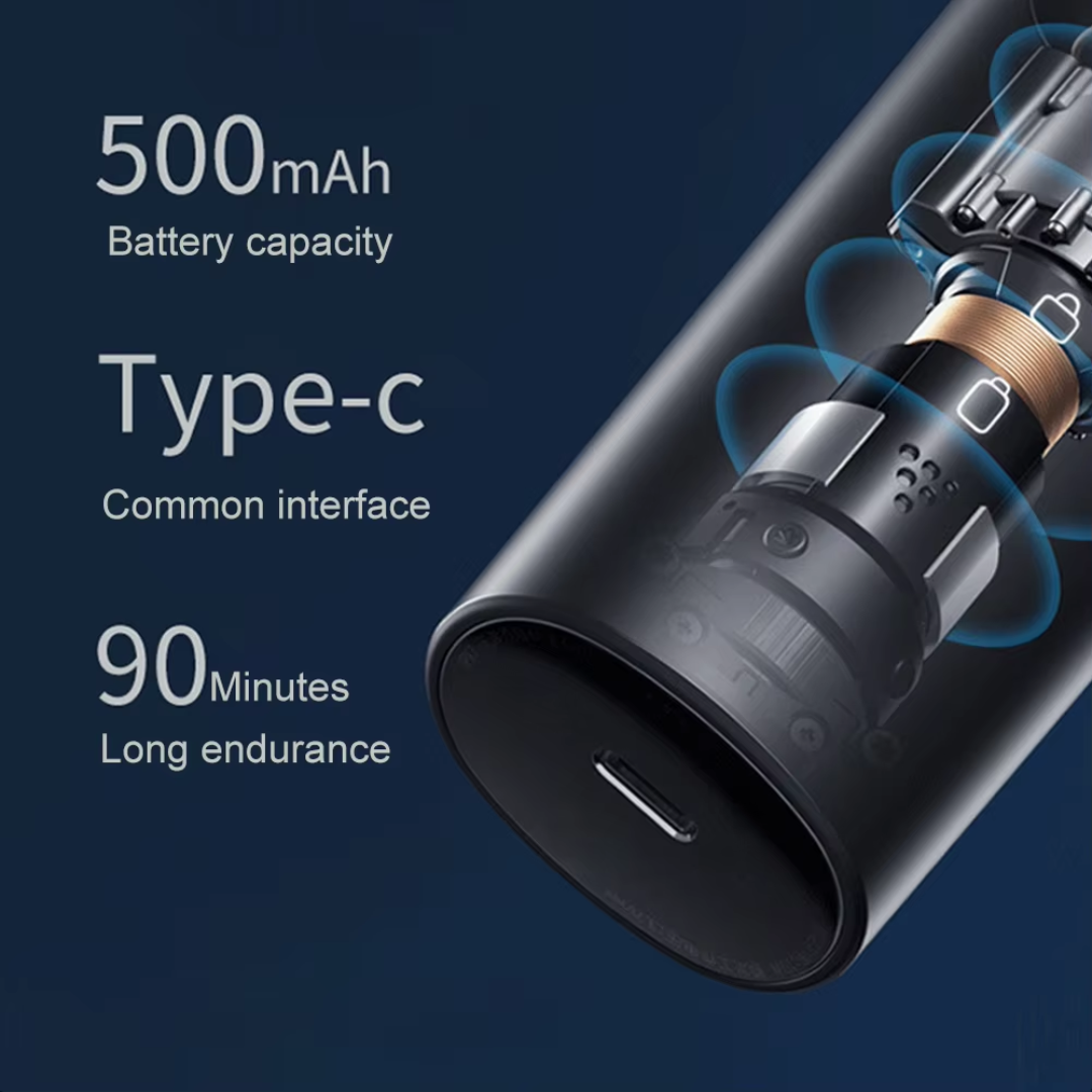 Wiederaufladbarer Unisex Trimmer für Nase und Ohren, mit Schutzabdeckung; ergonomisches Design für leichte Handhabung.
