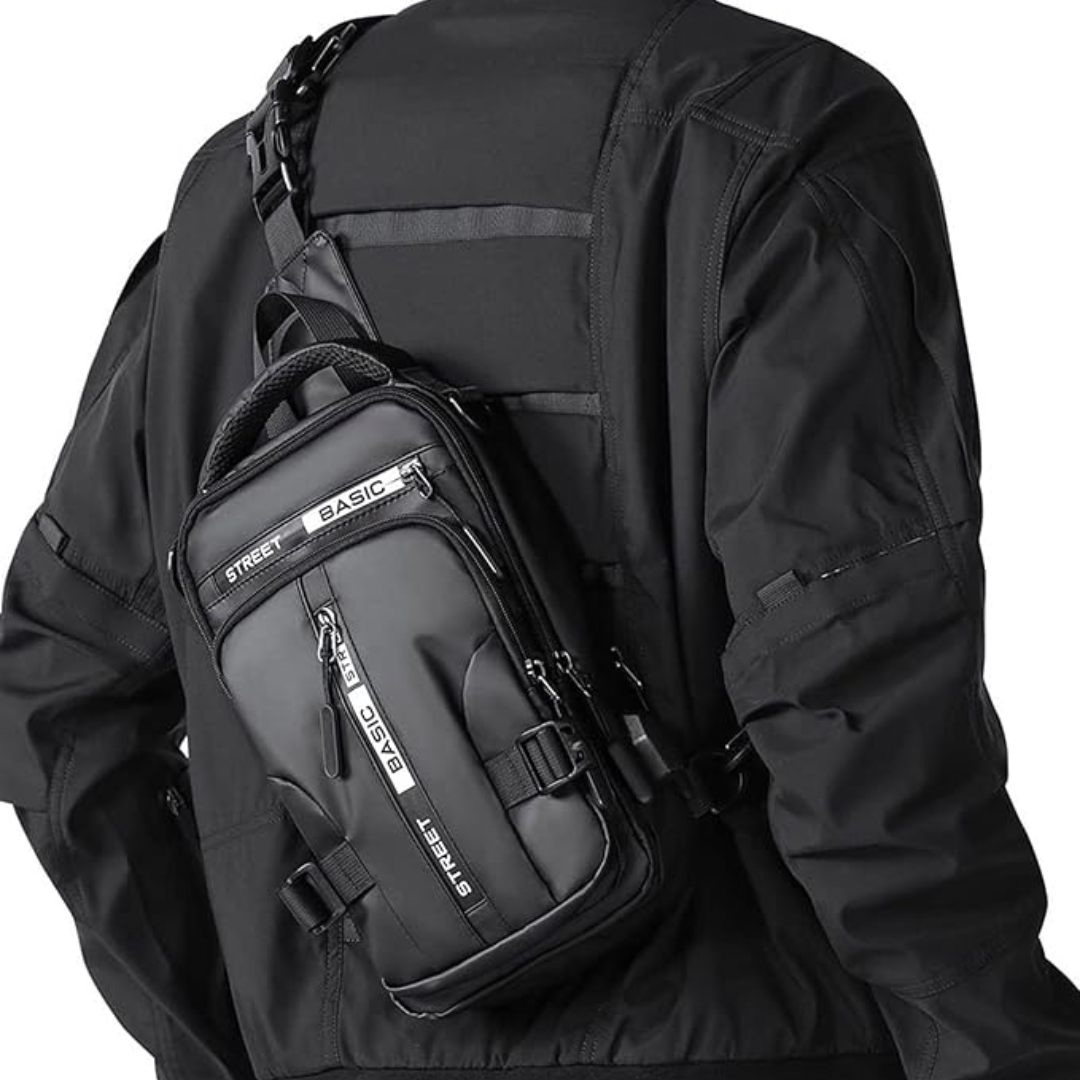 Kompakter Unisex Crossbody Sling-Rucksack für Alltag & Reise. Vielseitige Freizeittasche für Damen und Herren.