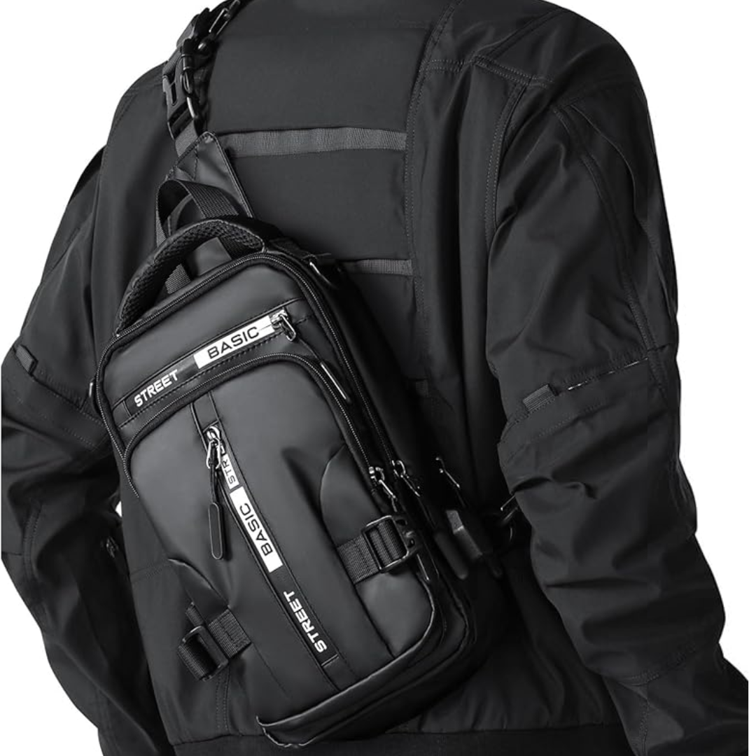 Praktischer Unisex Sling-Rucksack, ideal als Tagesrucksack für Urban Style und Outdoor-Aktivitäten. Robust.