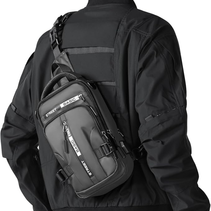 Ergonomischer Unisex Schultertasche, kompakter Sling-Rucksack, ideal als Handytasche und leichte Reisetasche.