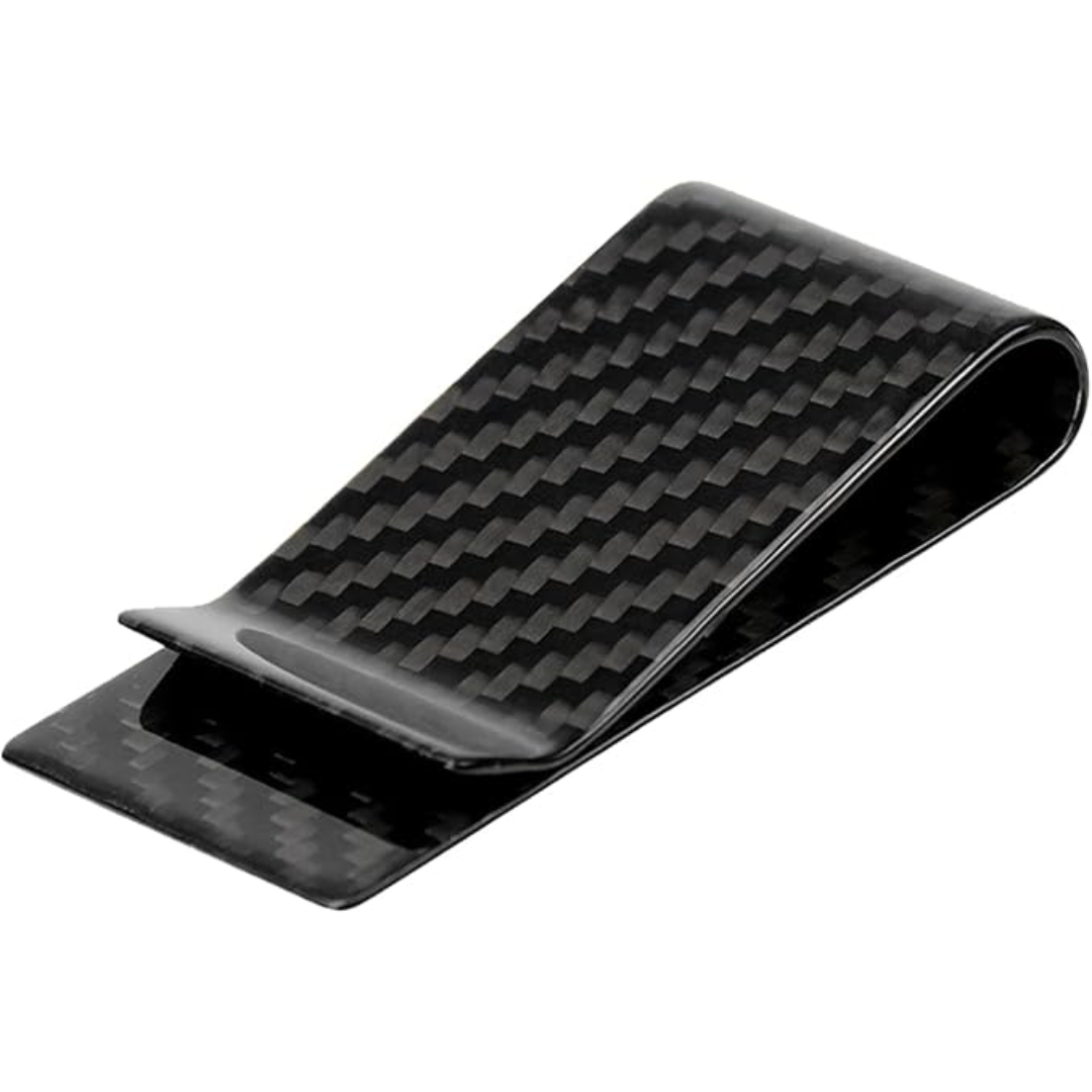 Geschenk für Männer: Moderner Edelstahl Kartenhalter mit Geldclip. Edler & kompakter Halter für Kredit- und Visitenkarten.