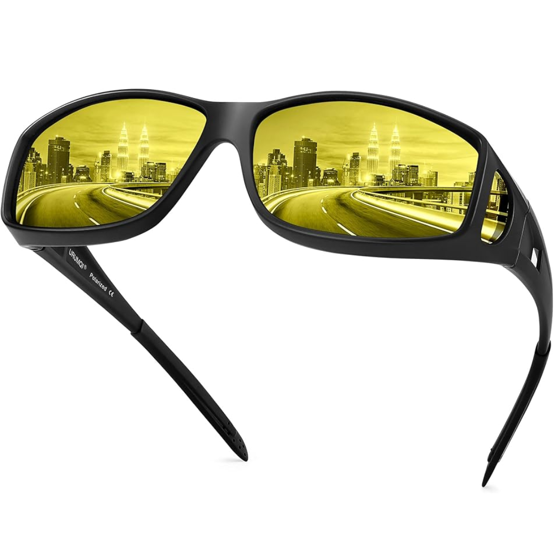 Polarisierte Anti-Glare Brille für Nachtfahrten. Optimiert die Sicht und erhöht den Fahrkomfort.