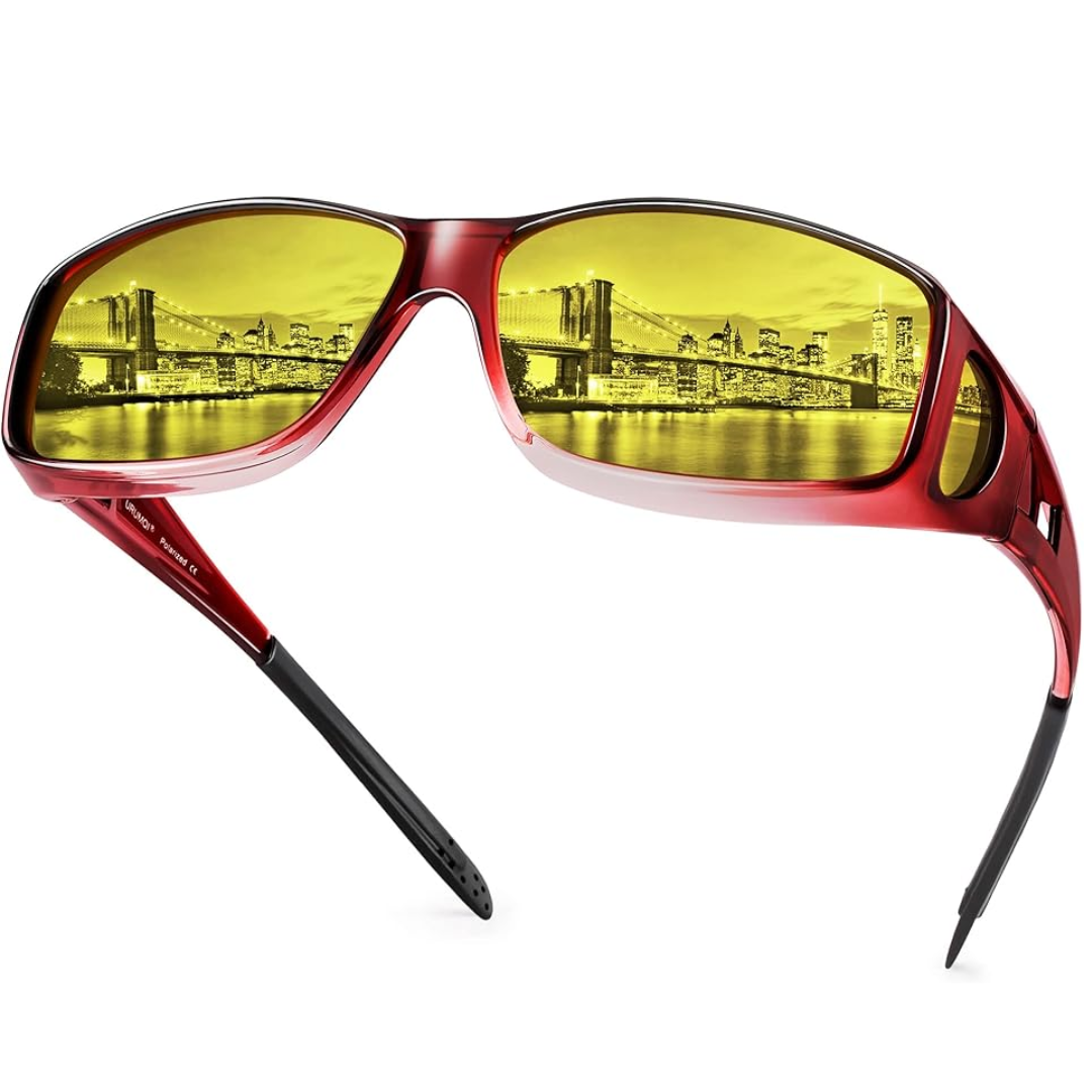 Blendfreie Nachtfahrbrille polarisiert, unisex. Garantiert klare Sicht beim Autofahren bei Nacht.