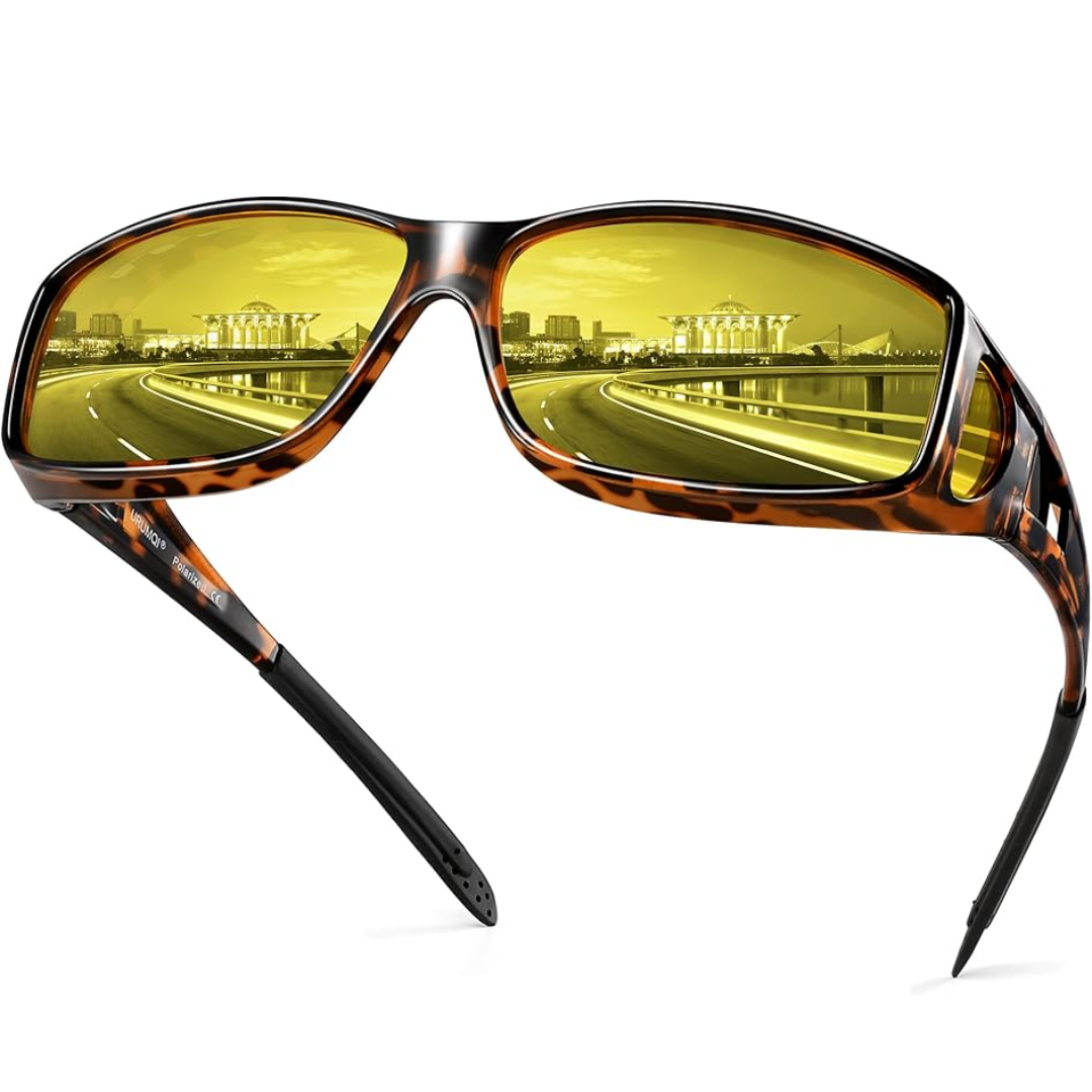 Unisex Brille: Polarisierte Nachtfahrbrille für verbesserte Sicht und sicheres Fahren bei Dunkelheit.