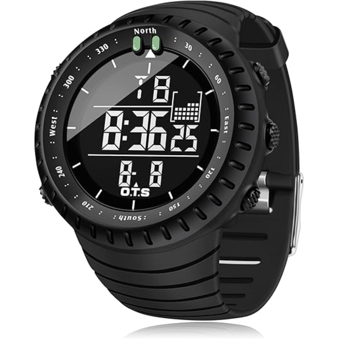 Digitale Herrenuhr, wasserdicht, stoßfest, ideal als Sport- & Outdooruhr für Männer.