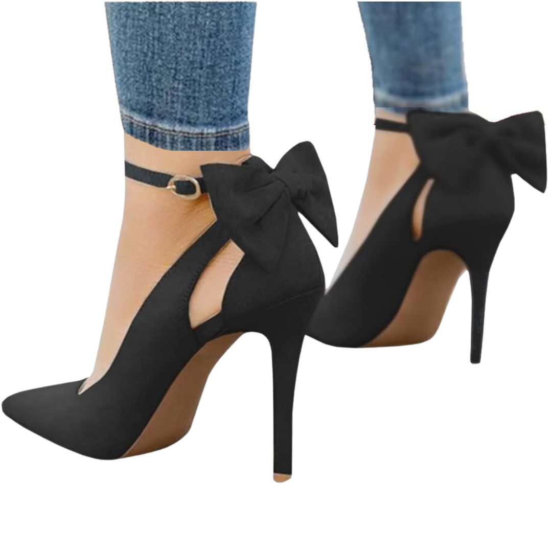 Modische Damen High Heels mit Schleifenapplikation, perfekte Abendschuhe für jeden stilvollen Look.