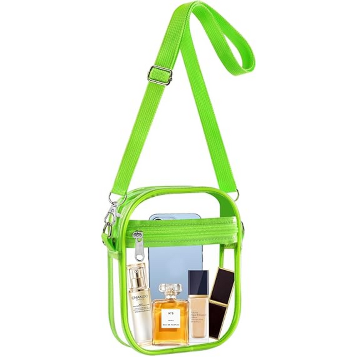 Klare durchsichtige Unisex Crossbody Bag, modisches Accessoire für Festivals, Konzerte & Veranstaltungen.