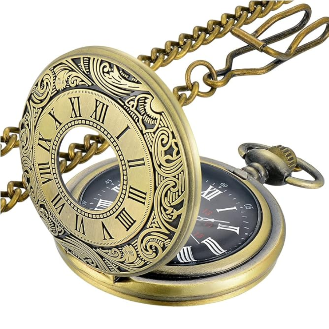 Schmuckuhr Taschenuhr, unisex, zeitlos, mit Kette, Quarzwerk, perfekt als Accessoire.