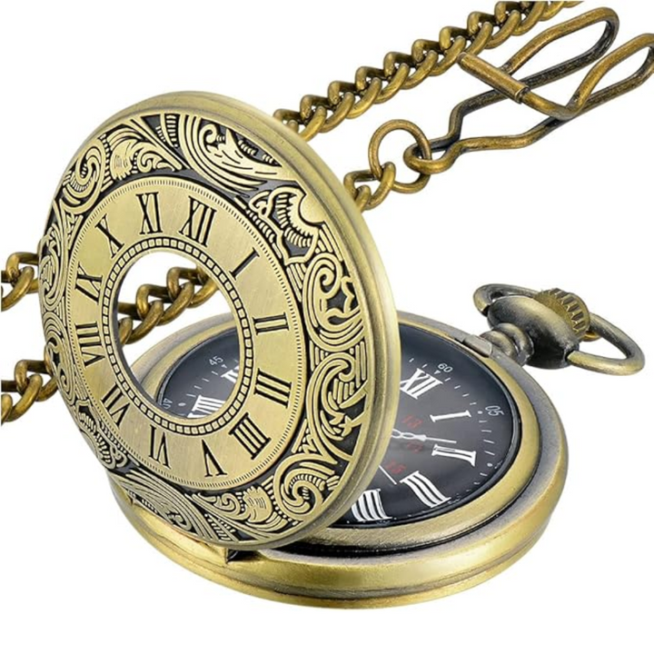 Schmuckuhr Taschenuhr, unisex, zeitlos, mit Kette, Quarzwerk, perfekt als Accessoire.