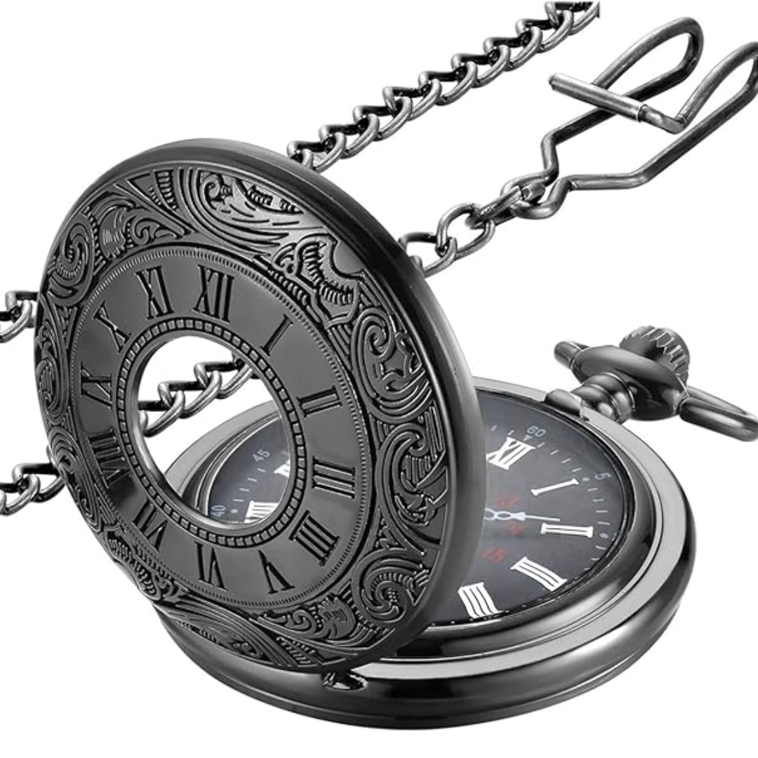 Retro Unisex Taschenuhr, Quarzwerk, Legierung, mit feingliedriger Kette, schönes Geschenk.