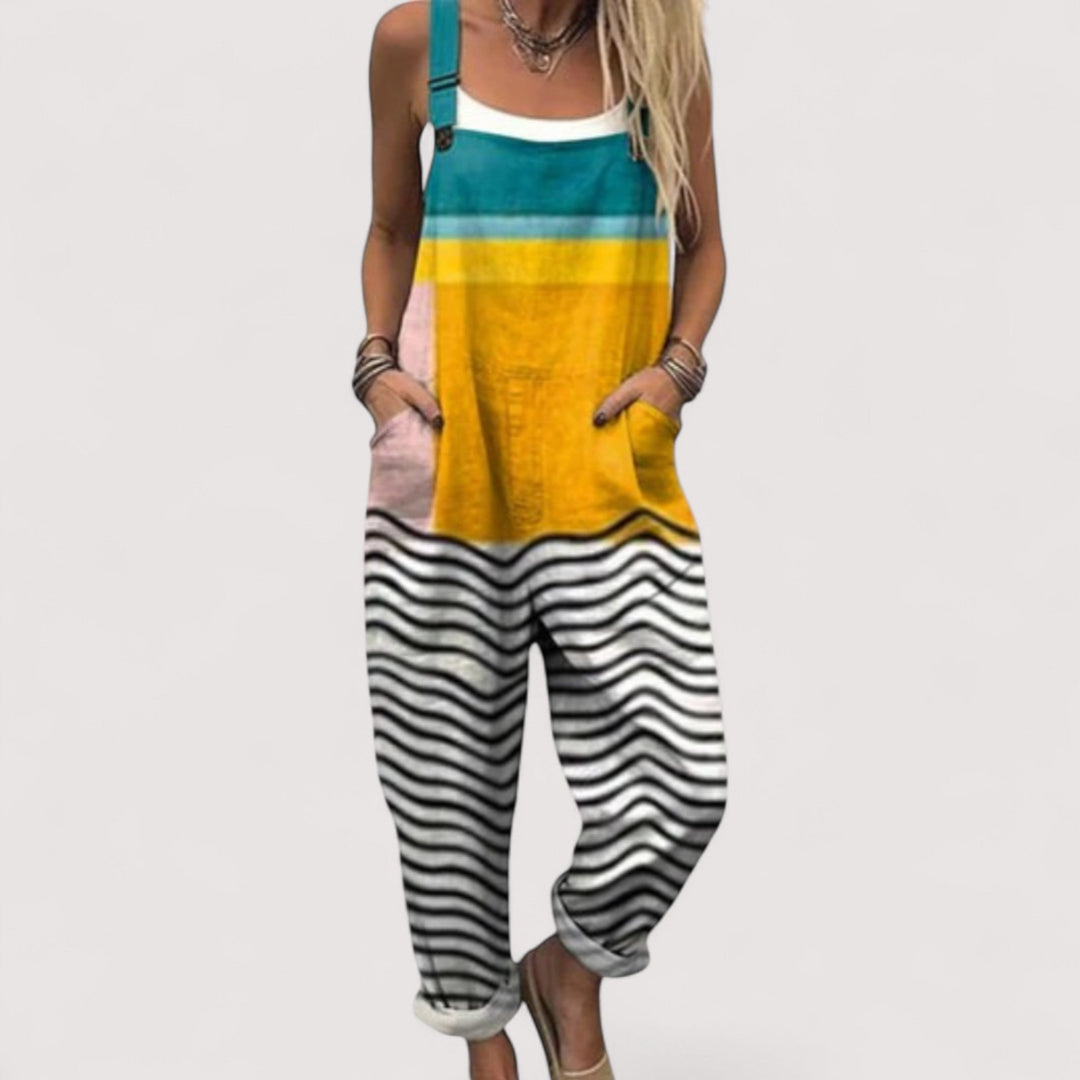 Stilvoller Damen Jumpsuit, leichter Einteiler mit weitem Bein für bequemen Alltag, Reise & sommerliche Anlässe.
